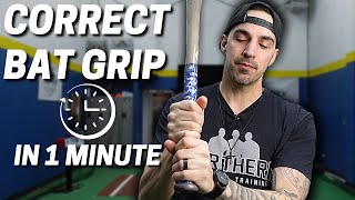 How To Grip A Baseball Bat Correctly  QUICK 1 MINUTE TUTORIAL [upl. by Llerral863]