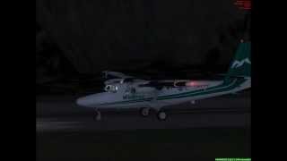 FSX Widerøe Twin Otter landing at Værøy Airport [upl. by Atalee933]