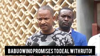 BABU OWINO PROMISES TO DEAL WITH RUTO [upl. by Stevy192]