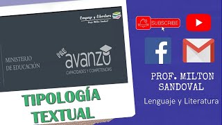 TIPOLOGÍA TEXTUAL  REFUERZO AVANZO3  PROF MILTON SANDOVAL [upl. by Sivad]