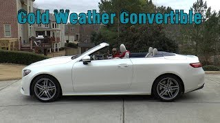 2018 MercedesBenz E 400 4MATIC Cabriolet Review  COLD Weather Convertible [upl. by Nunes]