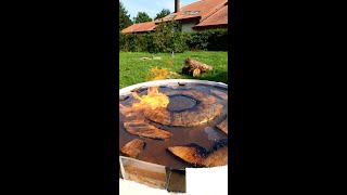 Burned Wood Epoxy Table A Stunning DIY Masterpiece 🪵✨ [upl. by Noli]