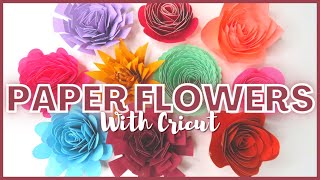 10 Easy Cricut Paper Flowers Youll Want To Make  Rolled Flower Tutorial [upl. by Clair]