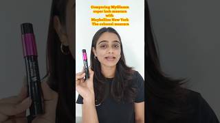 Comparing maybelline Mascara with myglamm mascara 😍✨✅NovemberwithJtrending comparisonglowsquad [upl. by Nobie]