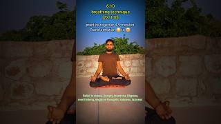 610 breathing technique 22100 pranayama deepbreathing relaxing anxietyrelief [upl. by Kina]