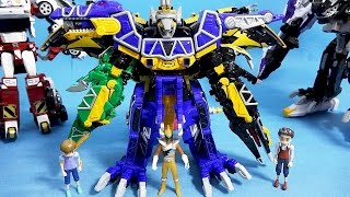 파워레인저 다이노포스 라이덴 스피노킹 또봇 하나두리세모 장난감 Dino Charge Kyoryuger Power Rangers amp Tobot toys [upl. by Agace]