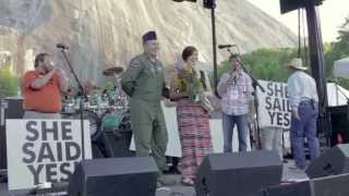 Military Proposal in Front of 30000 Spectators at Stone Mountain Park [upl. by Ellenar]