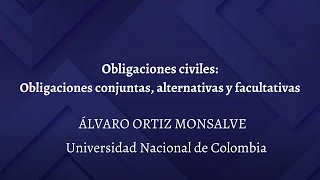 Obligaciones conjuntas alternativas y facultativas [upl. by Renado471]