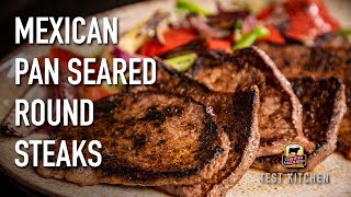 Cast Iron Bottom Round Steaks Recipe [upl. by Nitnelav]