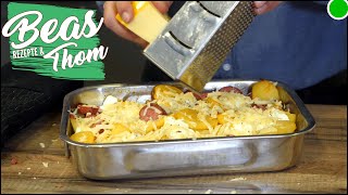 Hearty casserole with potatoes and cabanossi [upl. by Cirdla]