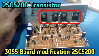 3055 Board modification  2SC5200 Transistor amplifier  Amplifier modified  Electronics verma [upl. by Allanson]