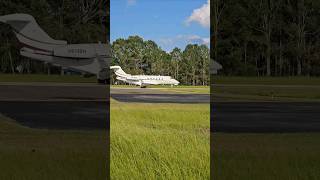 Bombardier Challenger 350 jet takeoff planespotting aviation airport bombardierjets [upl. by Lednahs]