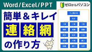 【連絡網のカンタンな作り方】組織図・メンバー表にも使えます [upl. by Seilenna777]