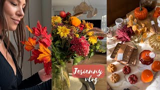 Jesienny VLOG 🍁🍂 HAUL zakupowy DEKOROWANIE domu pieczenie CIASTA i jesienne KWIATY 🤎 [upl. by Maffa90]