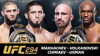 🔴 UFC 294 Live Stream  ISLAM MAKHACHEV v VOLKANOVSKI 2  USMAN v CHIMAEV  Full Show Watch Along [upl. by Ahsii804]