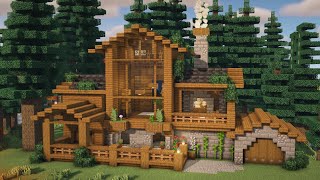 Minecraft How To Build A Spruce Cabin Tutorial [upl. by Snowber]