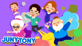 We Are a Gassy Poopy Family  The Funny Fart Family  Kids Songs  JunyTony [upl. by Iblehs]