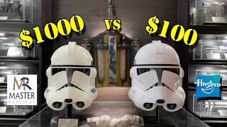 Phase II Clone Trooper Helmets 100 Black Series vs 1000 Master Replicas Limited Edition [upl. by Eidorb]