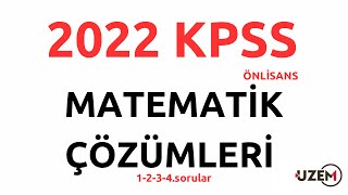 2022 KPSS Ön Lisans Matematik Çözümleri 1234 Sorular [upl. by Nwadahs215]