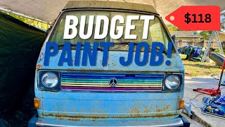 118 VW Vanagon Painting AFFORDABLE Practical Results Old Made New Again [upl. by Lanna439]