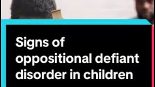 6 signs of Oppositional Defiant Disorder in Children mentalhealth adhd anger conductdisorder [upl. by Eceryt]