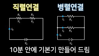 회로해석 기본기 잡아드립니다  저항의 직렬연결 병렬연결 전압분배법칙 전류분배법칙 10분 완전정리 [upl. by Hayley]