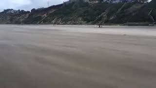 Wind blows sand at Lincoln City [upl. by Aistek718]