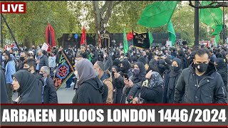 🔴 LiveLondon  Arbaeen Juloos London  27th Safar 14462024  From London  On Hyder TV [upl. by Ahsineb]