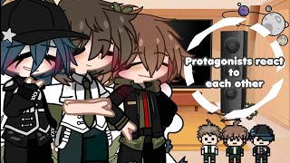 Danganronpa protagonists react to each other  Danganronpa  Gacha •St00pid• Part 22 [upl. by Ahsinra360]