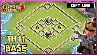 TH 11 BASE DEFENSE  COC TH11 BASE LAYOUT  TH 11 TROPHY PUSHING BASE WITH LINK ClashOfClans [upl. by Eanel309]