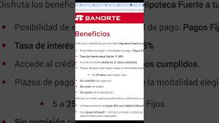 Crédito Hipoteca Fuerte de BANORTE short [upl. by Eirelav]