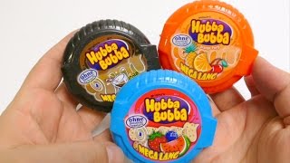 Hubba Bubba Bubble Tape  Mega Long 3x Cola Orange Party amp New Melone Fruit Gum [upl. by Gerda]