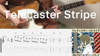 Polkadot Stringray  Telecaster Stripe guitar cover with tabs amp chords [upl. by Arihs]