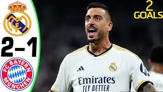 Real Madrid vs Bayern Munich 21  Goals and Highlights 08052024 🔥 JOSELU [upl. by Ilujna]