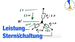 Gesamtleistung symmetrische Sternschaltung 400V Drehstrom ohmscher Widerstand berechnen [upl. by Rosanne918]