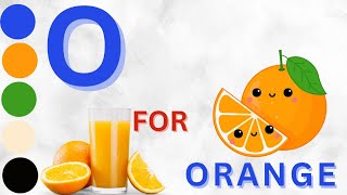 O for Orange Drawing  Alphabet  A to Z  ABCs  Step by Step Drawingkidssongs kidsvideo [upl. by Novelc]