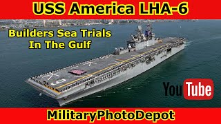 USS America LHA 6 Sea Trials USN Warship usnavy war [upl. by Sacrod]