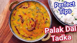 Best Dal Palak Recipe  New Restaurant Style with Tips amp Tricks  Spinach Dal for Rice amp Roti [upl. by Osnohpla779]