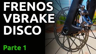 Frenos de bicicleta vbrake y disco Parte 1 [upl. by Nerad]