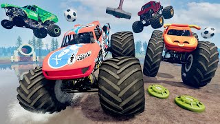 Monster Truck Mud Battle 62  BeamNG Drive  Griffs Garage [upl. by Giffard]