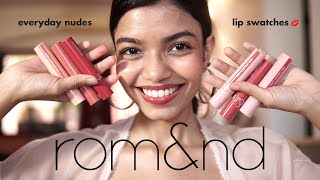 INDIAN SKIN LIP SWATCHES  Romampnd Juicy Lasting Tint Best MLBB Korean Lip Tints  limese [upl. by Bailey359]