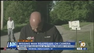 Missing man reappears as news crew is about to report on him [upl. by Cristal]