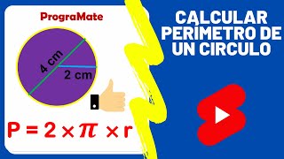 Perímetro de un Circulo  Figuras Geométricas   Ejercicios Shorts ✔ [upl. by Troyes]