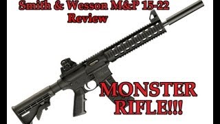 SMITH amp WESSON MampP 1522 RIFLE REVIEW MONSTER RIFLE TRAIN CHEAP [upl. by Yenial]