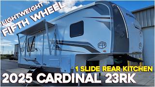 Lightweight Rear Kitchen Fifth Wheel 2025 Cardinal 23RK by Forestriver  Couchs RV Nation RV Review [upl. by Eltsyrk547]