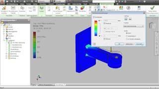 FiniteElementeMethode in Autodesk Inventor Tutorial Ergebnisse darstellen video2braincom [upl. by Oicangi396]