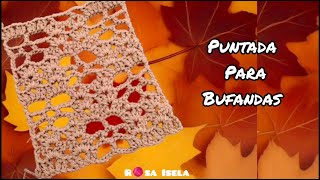 Puntada Para Bufandas Crochet  ¡Tutorial paso a paso [upl. by Amihsat161]