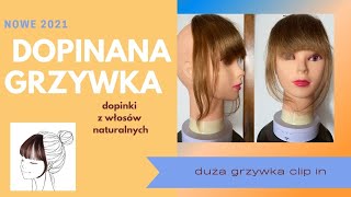 Dopinana grzywka clip in z włosów naturalnych ⭐️ dopinka clip in ⭐️ zakrywa zakola [upl. by Worthington]