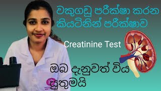 Serum creatinine test in Sinhala වකුගඩු පරීක්ෂා කරන ක්‍රියටිනින් ටෙස්ට් ගැන දැනගමු [upl. by Asila]