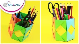 KOLOROWY ORGANIZER ✂️ PORZĄDEK NA BIURKU 🖍 DIY 2018 [upl. by Rap520]